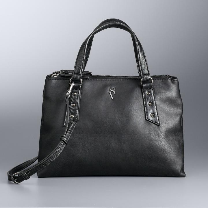 Simply Vera Vera Wang Sara Satchel, Women's, Black