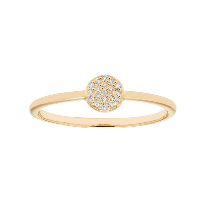 10k Gold Diamond Accent Circle Ring, Women's, Size: 5, White