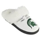 Women's Michigan State Spartans Plush Slippers, Size: Large, White