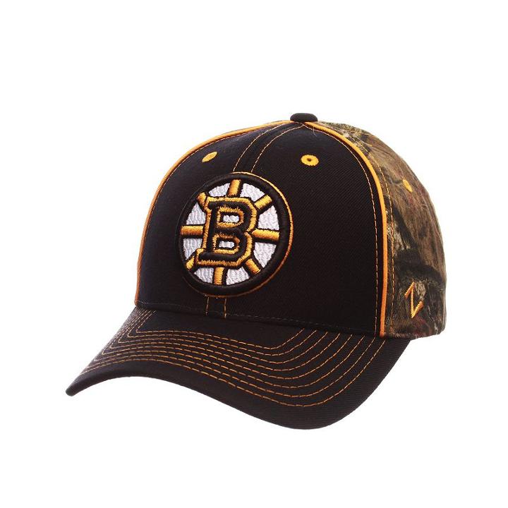 Adult Boston Bruins Hideaway Adjustable Cap, Multicolor