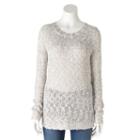 Women's Olivia Sky Sequin Crewneck Sweater, Size: Xl, Grey Other