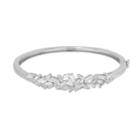 Simply Vera Vera Wang Sterling Silver Lab-created White Sapphire Baguette Bangle Bracelet, Women's, Size: 7