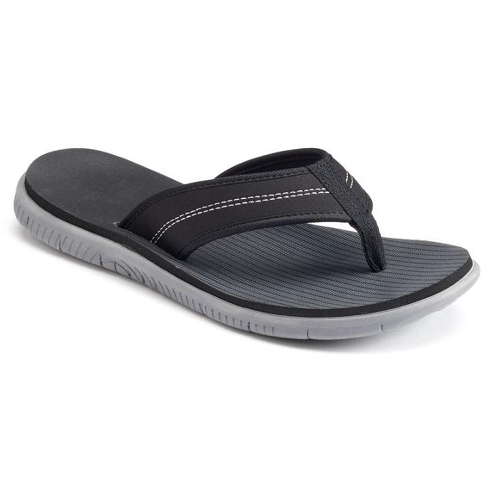 Men's Tek Gear&reg; Stretch Flip-flops, Size: Large, Black