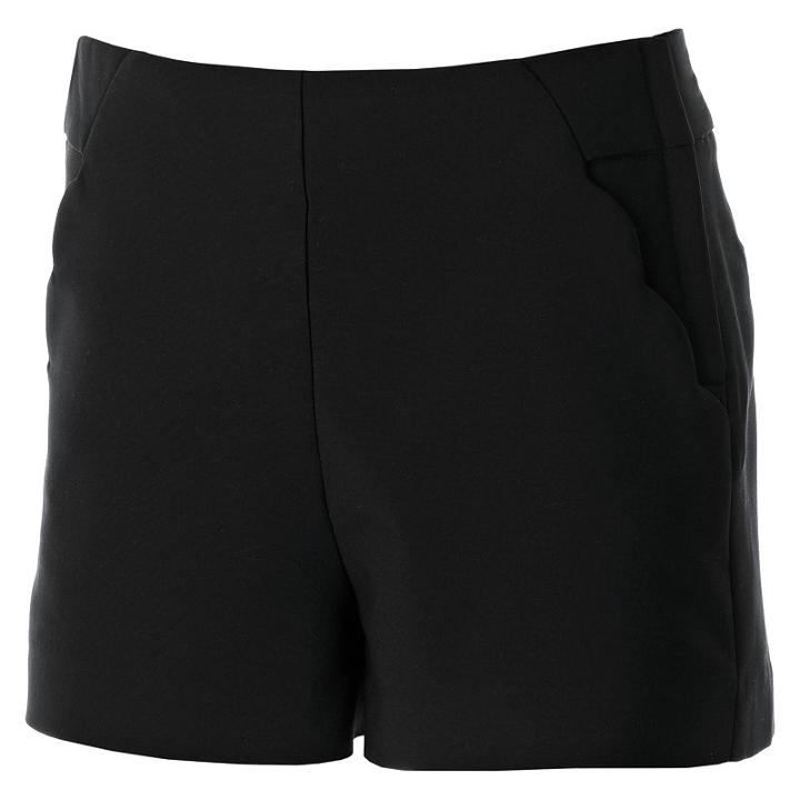Juniors' Candie's&reg; Print High-waist Shorts, Girl's, Size: 11, Black