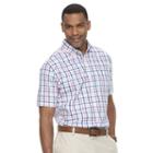 Men's Croft & Barrow&reg; True Comfort Classic Fit Stretch Patterned Button Down Shirt, Size: Medium, Med Pink