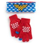 Girls 4-16 Dc Comics Wonder Woman Headband & Gloves Set, Blue