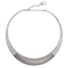 Simply Vera Vera Wang Two Tone Pave Trim Collar Necklace, Women's, Silver