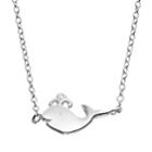 Sterling Silver Whale Necklace, Women's, Grey