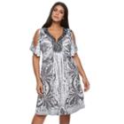 Plus Size World Unity Embellished Cold-shoulder Dress, Women's, Size: 2xl, Med Red