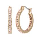 Simply Vera Vera Wang Pink Simulated Crystal Inside Out Hoop Earrings, Women's