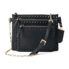 La Diva Square Studded 3-in-1 Crossbody Bag, Women's, Black