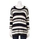 Women's Olivia Sky Striped Drop-shoulder Crewneck Sweater, Size: Small, Oxford