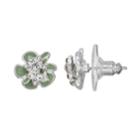 Lc Lauren Conrad Mint Green Nickel Free Flower Stud Earrings, Women's