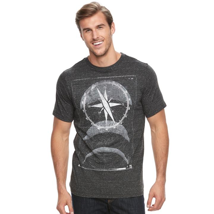 Big & Tall Apt. 9 &reg; Double Dash Compass Tee, Men's, Size: 4xb, Black