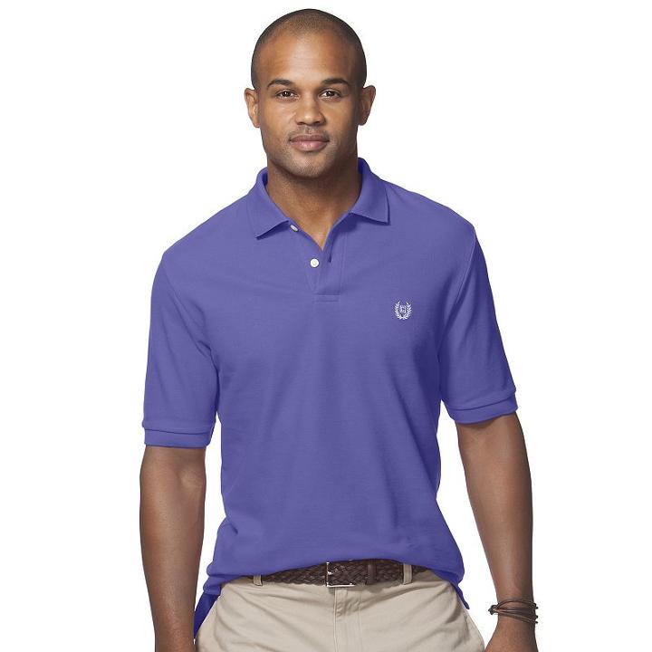 Men's Chaps Solid Pique Polo, Size: Xxl, Purple