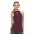 Women's Rock & Republic&reg; Mesh Mockneck Tank, Size: Large, Purple