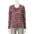 Juniors' Cloudchaser Woven Back Scoopneck Sweater, Teens, Size: Xs, Med Red