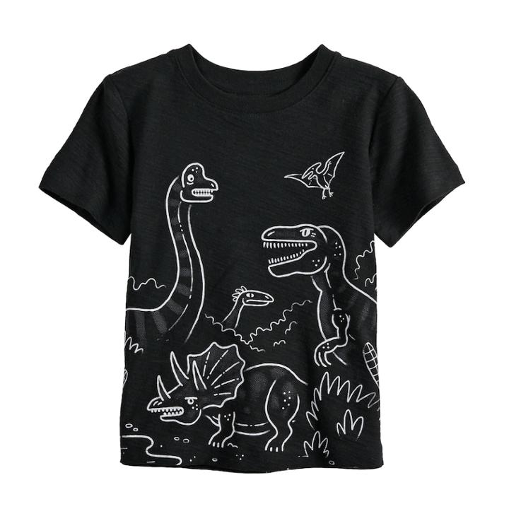 Toddler Boy Jumping Beans&reg; Slubbed Graphic Tee, Size: 5t, Black