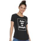 Juniors' About A Girl Take Me To State Tee, Size: Xl, Grey (charcoal)
