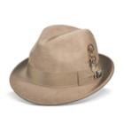 Men's Stacy Adams Wool Felt Pinched-front Fedora, Size: Medium, Beig/green (beig/khaki)