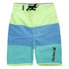 Toddler Boy Hurley Triple Threat Colorblock Board Shorts, Size: 4t, Green