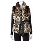 Women's Excelled Leopard Faux-fur Vest, Size: Large, Multicolor