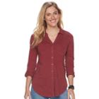 Women's Sonoma Goods For Life&trade; Utility Tunic, Size: Xxl, Dark Red