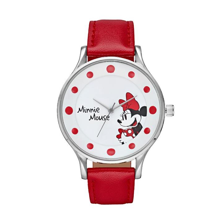 Disney's Minnie Mouse Women's Red Dot Watch, Size: Large