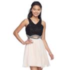 Juniors' Speechless Cutout Waist Skater Dress, Teens, Size: 1, Brt Pink