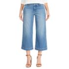 Women's Chaps Wide-leg Crop Jeans, Size: 14, Blue