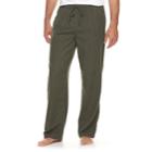 Men's Croft & Barrow&reg; Flannel Lounge Pants, Size: Medium, Dark Green