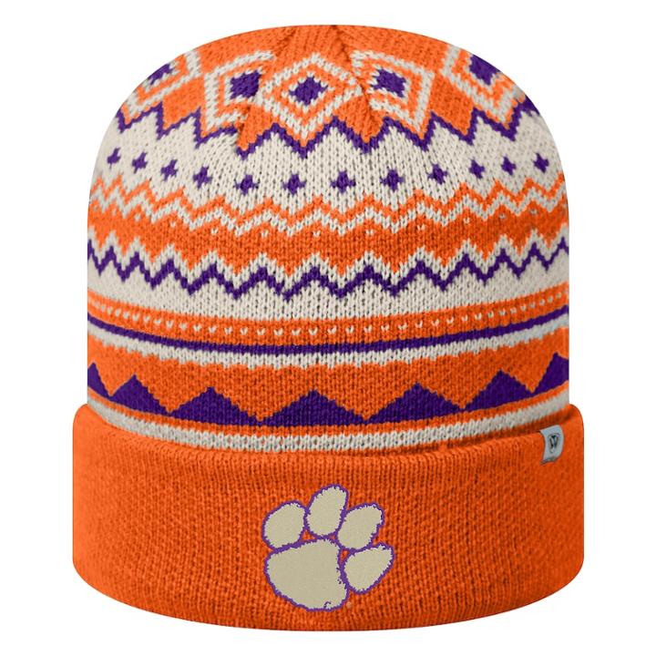 Adult Top Of The World Clemson Tigers Dusty Beanie, Adult Unisex, Med Orange