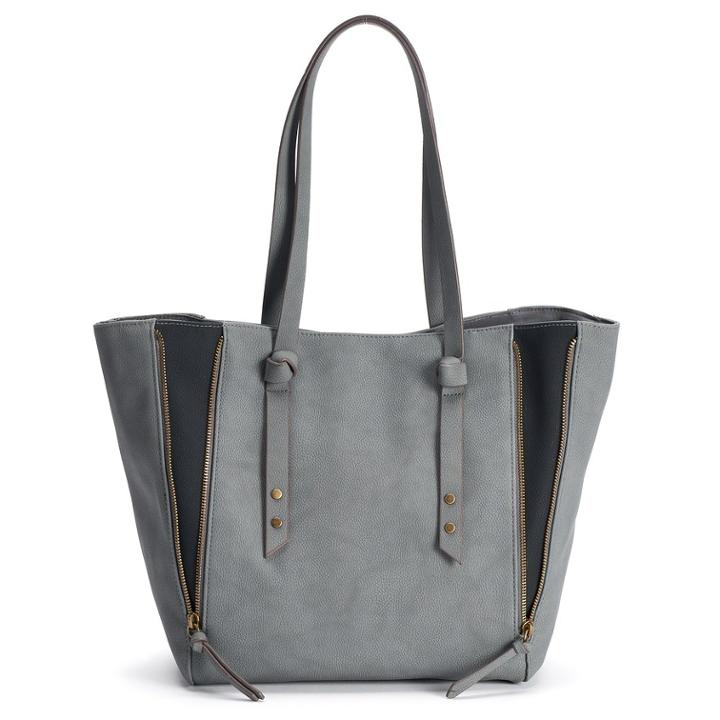 Sonoma Goods For Life™ Sabina Zip Tote, Women's, Grey