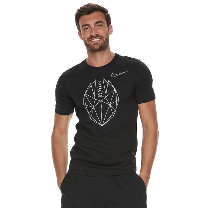 Men's Nike Football Tee, Size: Small, Grey (charcoal)