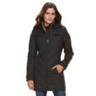 Women's Weathercast Quilted Faux-fur Lined Jacket, Size: Small, Black