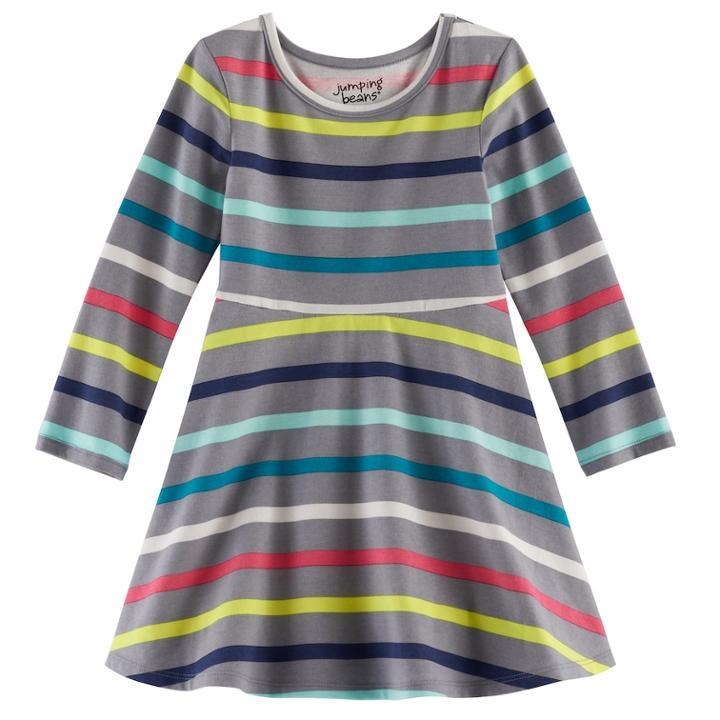 Toddler Girl Jumping Beans&reg; Print Skater Dress, Size: 2t, Med Grey