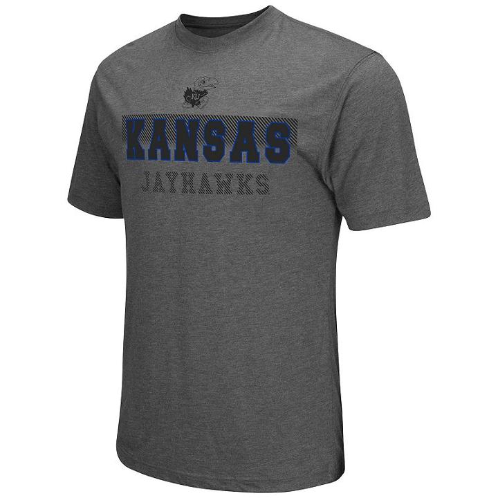 Men's Colosseum Kansas Jayhawks Prism Tee, Size: Large, Med Blue
