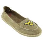 Women's Campus Cruzerz West Virginia Mountaineers Cabo Slip-on Shoes, Girl's, Size: 6, Beig/green (beig/khaki)