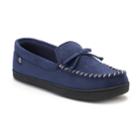 Men's Isotoner Ian Perforated Microsuede Moccasin Slippers, Size: Large, Blue Other