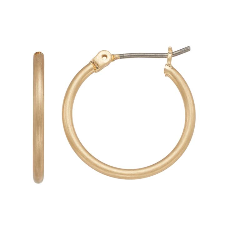Simply Vera Vera Wang Matte Nickel Free Hoop Earrings, Women's, Gold