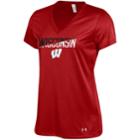 Women's Under Armour Wisconsin Badgers Tech Tee, Size: Xl, Clrs