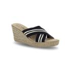 Tuscany By Easy Street Malone Women's Wedge Sandals, Size: 11 Ww, Black