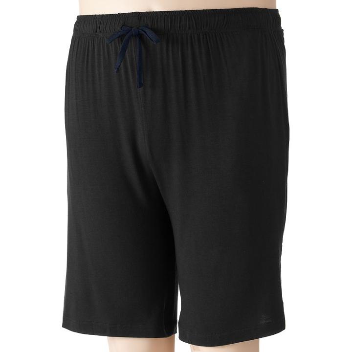 Big & Tall Residence Modal Lounge Shorts, Men's, Size: Xlt, Black