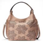 Mellow World Brienne Floral Perforated Hobo, Women's, Red