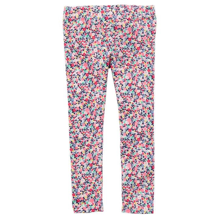 Girls 4-8 Carter's Floral Leggings, Size: 8, Print