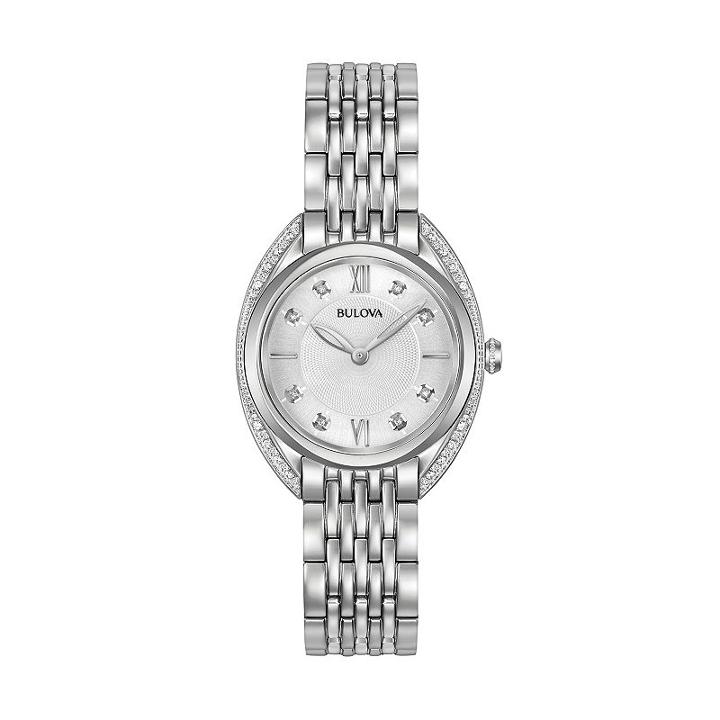 Bulova Women's Diamond Stainless Steel Watch - 96r212, Grey