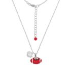 Georgia Bulldogs Sterling Silver Team Logo & Crystal Football Pendant Necklace, Women's, Size: 18, Multicolor