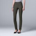 Women's Simply Vera Vera Wang Modern Fit Skinny Pants, Size: Xs, Dark Green