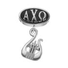 Logoart Alpha Chi Omega Sterling Silver Sorority Symbol Charm, Women's, Grey