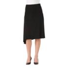 Women's Haggar Solid Asymmetrical Skirt, Size: Medium, Black